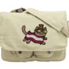 Steampunk Bacon Cat Embroidered Canvas Messenger Bag by JumpingJackalope steampunk buy now online