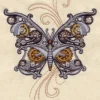STEAMPUNK BUTTERFLY EDGY Cog Wheel Mechanical Art Machine Embroidered Quilt Square, Art Panel by EmbroideryExcellence steampunk buy now online STEAMPUNK BUTTERFLY EDGY Cog Wheel Mechanical Art Machine Embroidered Quilt Square, Art Panel by EmbroideryExcellence steampunk buy now online