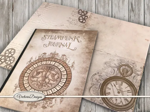 Steampunk Journal Kit Printable Journal DIY steampunk junk journal crafting paper craft instant download digital collage sheet - VDKIST1467 by VectoriaDesigns steampunk buy now online Steampunk Journal Kit Printable Journal DIY steampunk junk journal crafting paper craft instant download digital collage sheet - VDKIST1467 by VectoriaDesigns steampunk buy now online