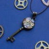 Steampunk Key - Key Necklace - Steampunk Necklace - Mechanical Key - Resin Jewelry - Resin Steampunk - Gears Necklace by WonderFoxJewelry steampunk buy now online