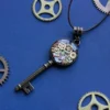 Steampunk Key - Key Necklace - Steampunk Necklace - Mechanical Key - Resin Jewelry - Resin Steampunk - Gears Necklace by WonderFoxJewelry steampunk buy now online
