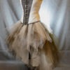 tulle skirt-brown and ivory-steampunk skirt-steampunk tulle skirt-high low-mullet skirt-corset skirt-wedding skirt-punk-the secret boutique by thesecretboutique steampunk buy now online