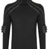 Punk Rave Mens Dieselpunk Armour Top Black Faux Leather Gothic Steampunk Shirt steampunk buy now online