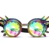LYZ Goggles , Kaleidoscope Rave Rainbow Crystal Lenses Vintage Steampunk Goggles &Glasses Cosplay Party Rivets Goggles steampunk buy now online