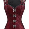 Beauty-You Women's Steampunk Gothic Steel Bones Vintage Retro Burlesque Corset Vest Red M steampunk buy now online