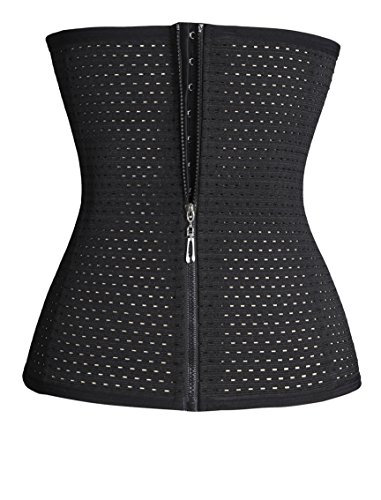 Bingrong Waist Trainer Zipper for Fat Burner Weight loss (X-Large, 2022 Black) steampunk buy now online