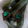 Baroque Green Earrings by HarmonyLoveGifts steampunk buy now online