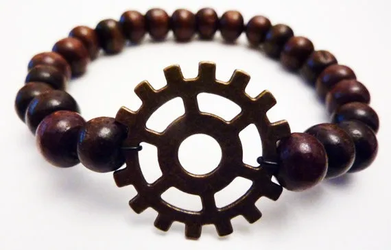 Commander Lexa headpiece Wooden Bracelet by ViolentFaery steampunk buy now online