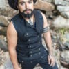 Mens Pirate Suit | Black | Steampunk | Festival Wear | Burning Man | Marching Band | Hipster | gift for husband Festival Vest Sea Rover suit by KelseysCreationsShop steampunk buy now online