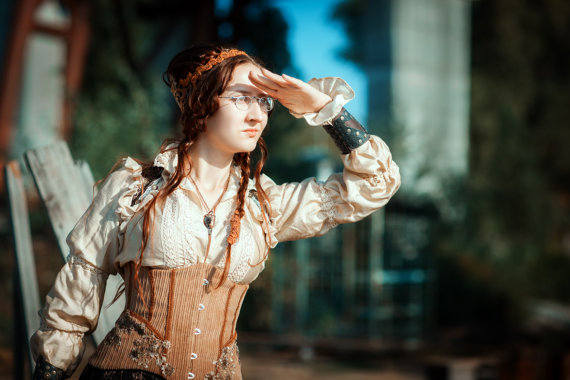SALE Steampunk costume steampunk corset Ready to ship by DressArtMystery steampunk buy now online