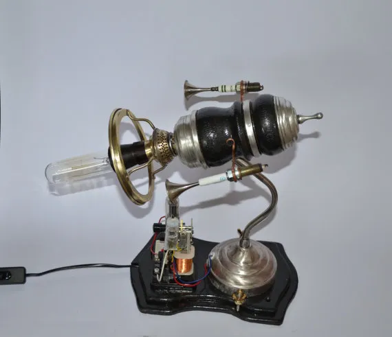 SOLD- Steampunk lamp Starship Enterprise by SteampunkSmile steampunk buy now online