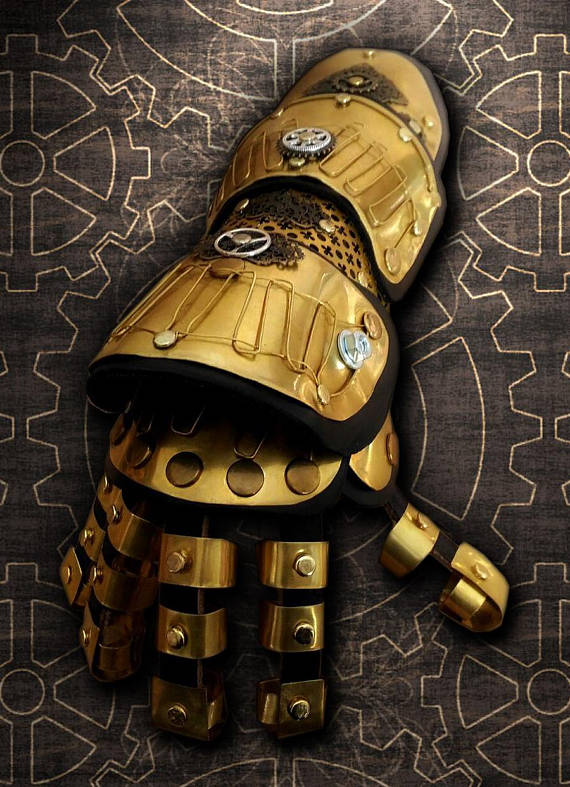 Steampunk armor gauntlet glove hand by ProgettoSteam steampunk buy now online