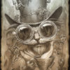Steampunk Cat // 11" x 14" print // Cat print // Victorian Cat print // Steam Punk Victorian Cat Decor // Steampunk //Mad Hatter Cat by JeffHaynieArt steampunk buy now online