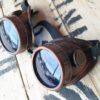 Steampunk Goggles - Antique Copper Distressed Rust Look Welding Motorcycle Goggles -Burning Man Goggles by jadedminx steampunk buy now online