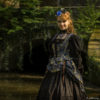 Steampunk outfit: corset and overskirt, blue by Nostalgromancie steampunk buy now online