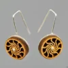 Timber cog mini earrings - Machinarium Collection by Decimononic steampunk buy now online