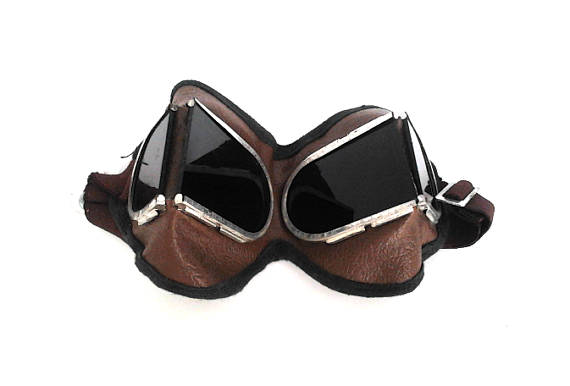 Vintage soviet protective glasses, welding goggles, goggles, motorcyclist goggles, aviator glasses, made in USSR, 1970s by FoundinUSSR steampunk buy now online