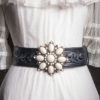 Waist belt, leather, black, single piece, handmade, Size 70-84cm by lederatelierberlin steampunk buy now online