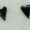 Whitby jet heart-shaped stud earrings by WhitbyJetSet steampunk buy now online