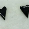 Whitby jet heart-shaped stud earrings by WhitbyJetSet steampunk buy now online Whitby jet heart-shaped stud earrings by WhitbyJetSet steampunk buy now online