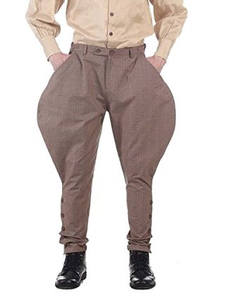 ThePirateDressing Steampunk Victorian Gothic Punk Vampire Royal Jodhpur Pants Costume C1326 [X-Large] steampunk buy now online