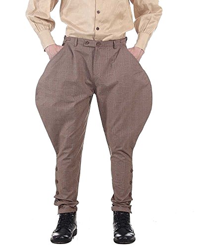 ThePirateDressing Steampunk Victorian Gothic Punk Vampire Royal Jodhpur Pants Costume C1326 [X-Large] steampunk buy now online