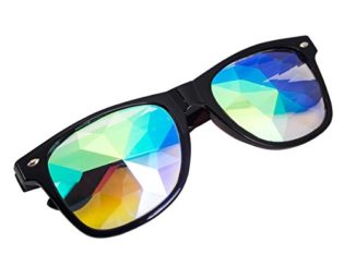 LYZ Kaleidoscope Glasses Steampunk Goggles for Cosplay - Rainbow Rave Prism Diffraction steampunk buy now online