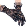 Vococal Lace Gloves,Lady Black Sexy Lace Mask Gloves Set for Venetian Carnival Masquerade Party Prom Wedding Night steampunk buy now online
