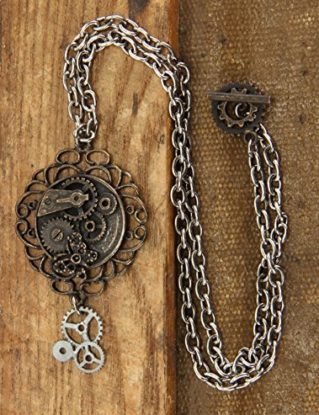Steampunk Antique Butterfly Gear Necklace steampunk buy now online