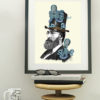 Dr Octopus Poster : Nautical print geekery wall décor octopus print octopus illustration geeky print Steampunk art top hat Octopus décor by LoopyLolly steampunk buy now online