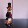 Fox in Top hat and tailcoat - Needle Felt Dandy Fox by GrinningDoom steampunk buy now online