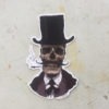 Gentleman Skull Waterproof Sticker by CastleMcQuade steampunk buy now online