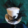 Kentucky Derby Mini Top Hat,Bridal Black and White Burlesque Mini Top Hat, Gothic Mini Top Hat,Tea-party Hat-Custom-Made to Order by BizarreNoir steampunk buy now online