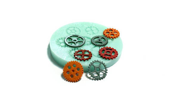 Mould #483 - 7 Gears by YaroslavMoulds steampunk buy now online