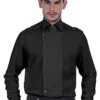 ThePirateDressing Steampunk Victorian Gothic Punk Vampire Linen Shirt Costume C1293 [Black] [Large] steampunk buy now online