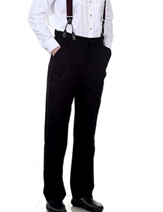 ThePirateDressing Steampunk Victorian Gothic Punk Vampire High Waisted Trouser Costume C1331 [Black] [Medium] steampunk buy now online