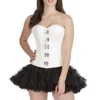 CorsetsNmore White PVC Leather Steampunk Costume Waist Training Bustier Overbust Corset Top steampunk buy now online CorsetsNmore White PVC Leather Steampunk Costume Waist Training Bustier Overbust Corset Top steampunk buy now online