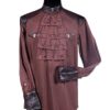 Steampunk shirt with ruffled collar brown S steampunk buy now online