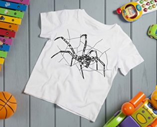 Kids Spider T-Shirt by Menagerie Of Mayhem | Child Steampunk Arachnid Spiders Robot Black Widow Lover Tee Tshirt Top steampunk buy now online