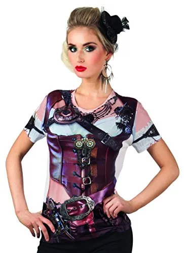 Womens Halloween Mrs Steampunk T-Shirt Fancy Dress Costume steampunk buy now online