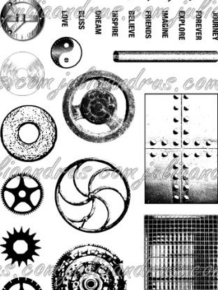 Eco Green Crafts Recycled Rubber Stamps, Steampunk Accessories 02 steampunk buy now online