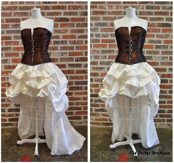 Custom dress-Steampunk wedding gown-steampunk prom-bustle dress-the secret boutique-denver corset maker-couture-prom-hi low dress by thesecretboutique steampunk buy now online Custom dress-Steampunk wedding gown-steampunk prom-bustle dress-the secret boutique-denver corset maker-couture-prom-hi low dress by thesecretboutique steampunk buy now online