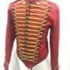 Men"s Army Military Hussar Jacket Red with Gold Braiding in chest 42',44'46 inches by SteamEraProduction steampunk buy now online