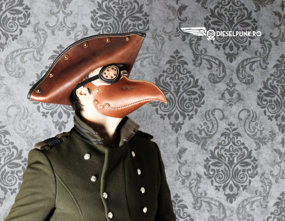 Pirate Hat - Steampunk Hat - Leather Hat by SteampunkMasks steampunk buy now online