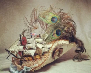 Pirate Tricorn, Pirate hat, Pirate ship hat, Steampunk hat, Steampunk Pirate, Cosplay costume, Gothic Lolita, Gothic, Explorer costume by OohLaLaBoudoir steampunk buy now online