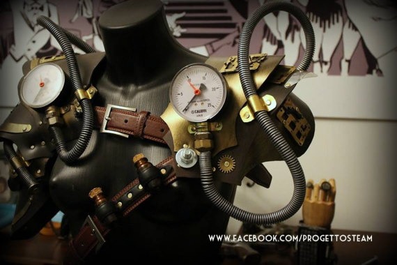 Steampunk armor shoulder - armatura spallaccio Cosplay by ProgettoSteam steampunk buy now online