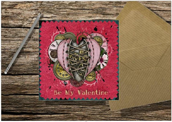 Steampunk Valentines Card by PreciousMomentsCards steampunk buy now online