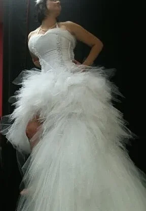 STEAMPUNK WEDDING, Wedding Dress, Hi Lo Wedding Gown, REMOVABLE Train Gown, High-Low Gown, Fairy Wedding Dress, Sexy Wedding Dress by UnderTheVeil steampunk buy now online