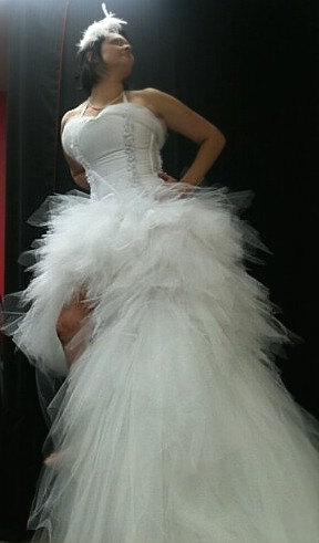 STEAMPUNK WEDDING, Wedding Dress, Hi Lo Wedding Gown, REMOVABLE Train Gown, High-Low Gown, Fairy Wedding Dress, Sexy Wedding Dress by UnderTheVeil steampunk buy now online