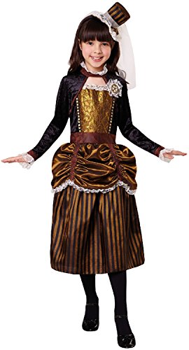 Girls Steampunk Maiden Halloween Wild West Victoriana Horror Cute Scary Fancy Dress Costume Outfit 4-12ys (10-12 years) steampunk buy now online